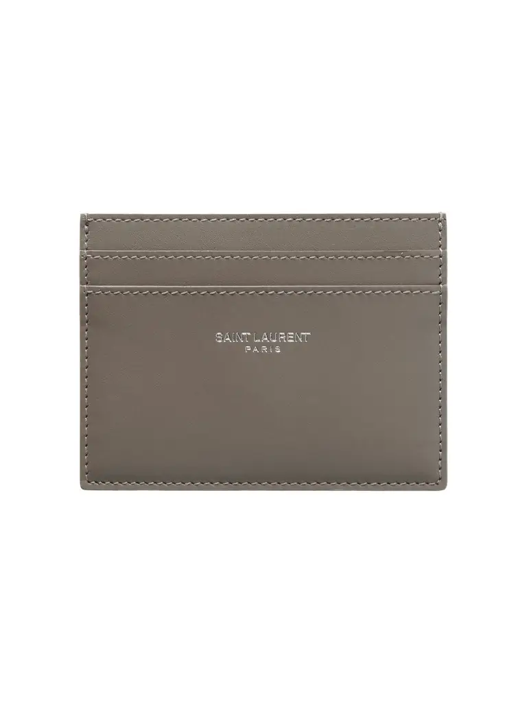 Saint Laurent Logo-Print Leather Cardholder - Men