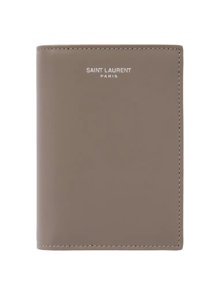 Saint Laurent Logo-Print Leather Bifold Wallet - Men