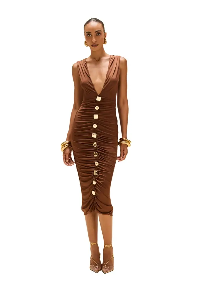 PatBo MOONLIT JERSEY MIDI DRESS