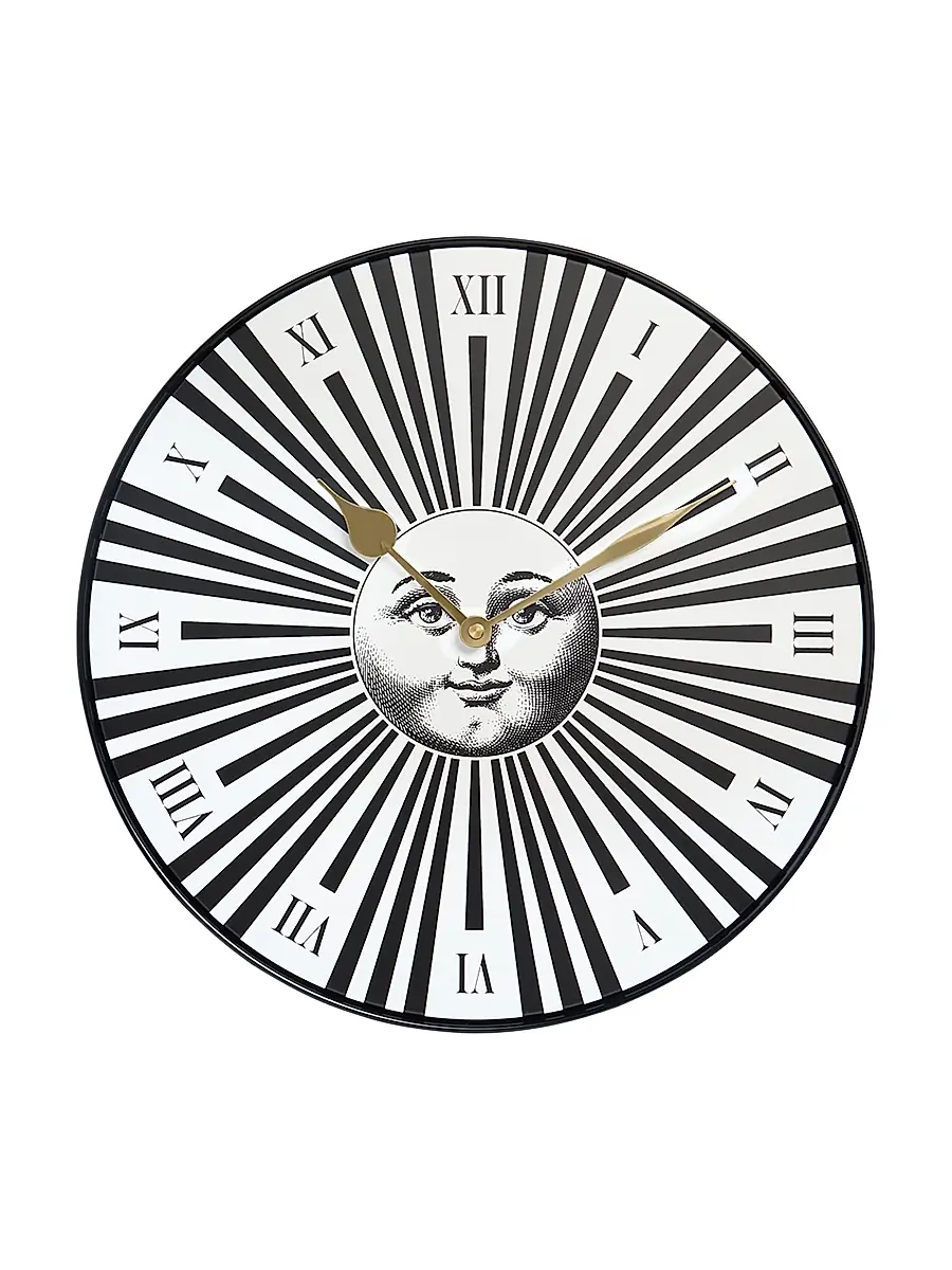 Fornasetti Sole Raggiante Wall Clock - Black White