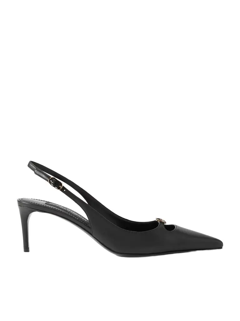 Dolce & Gabbana Embellished Leather Slingback Pumps