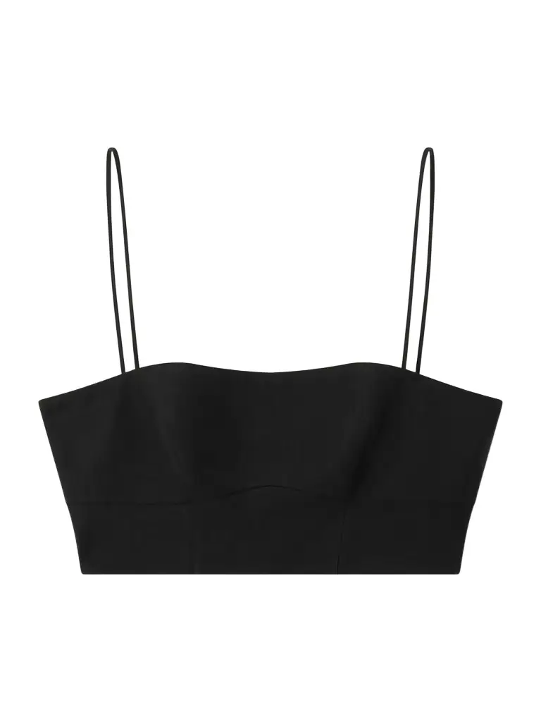 Gabriela Hearst Blazie Cropped Linen Top