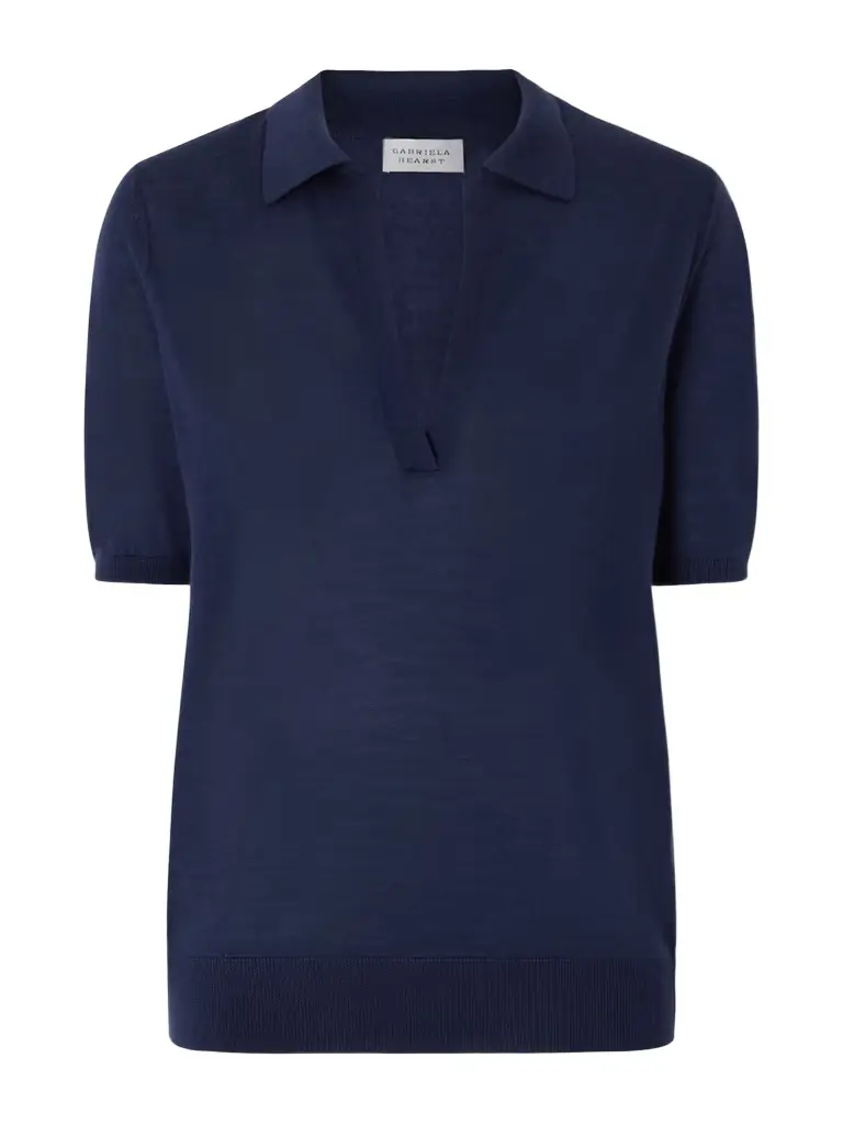 Gabriela Hearst Frank Cashmere And Silk-blend Polo Shirt