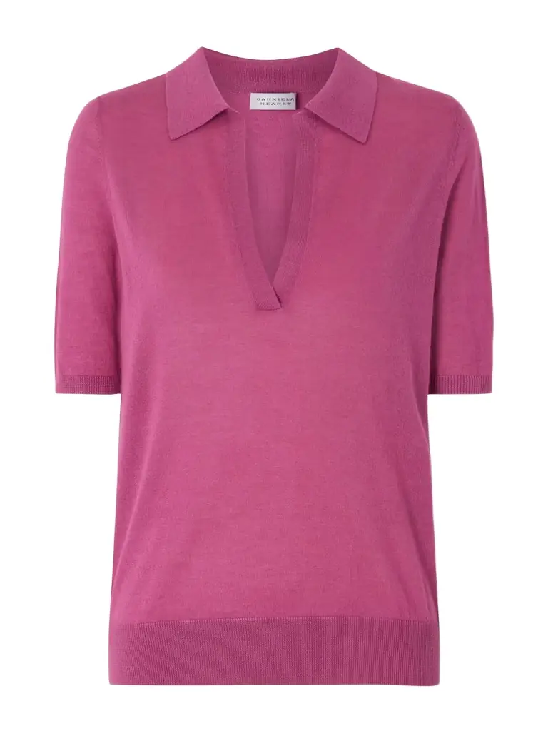 Gabriela Hearst Frank Cashmere And Silk-blend Polo Shirt