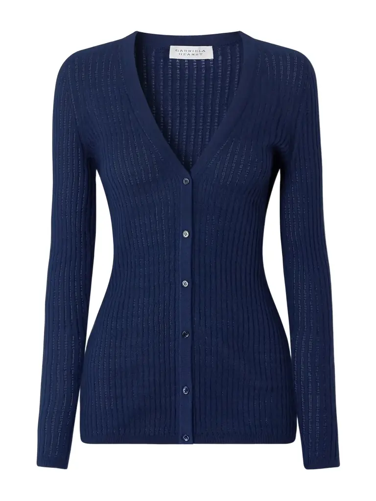 Gabriela Hearst Emma Pointelle-knit Cashmere And Silk-blend Cardigan