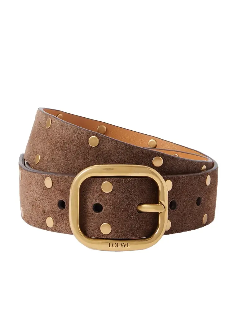 Loewe Studded Suede Belt