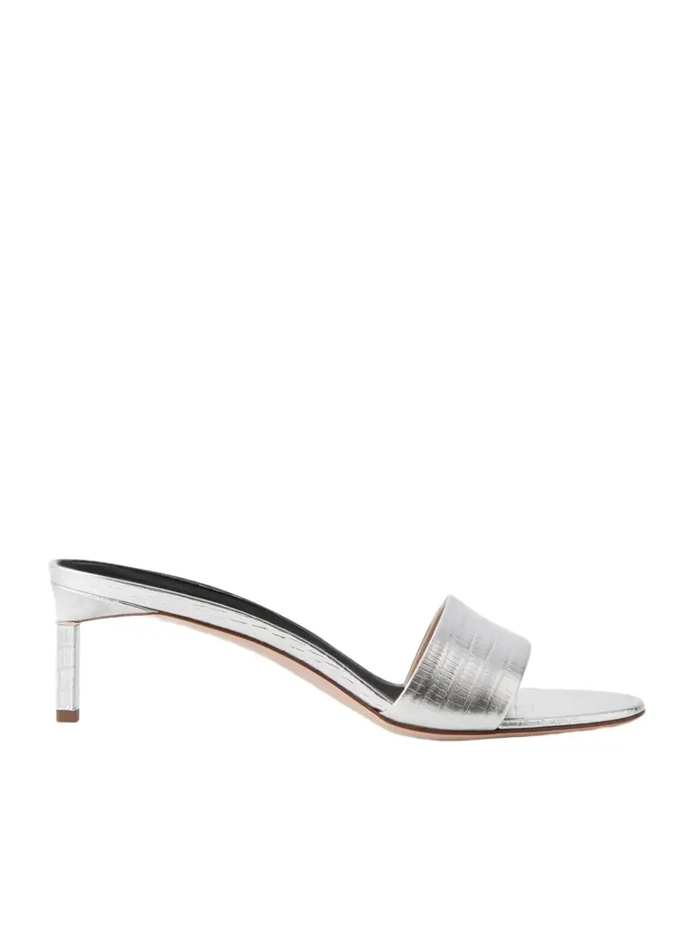 Tom Ford Lizard-effect Metallic Leather Mules