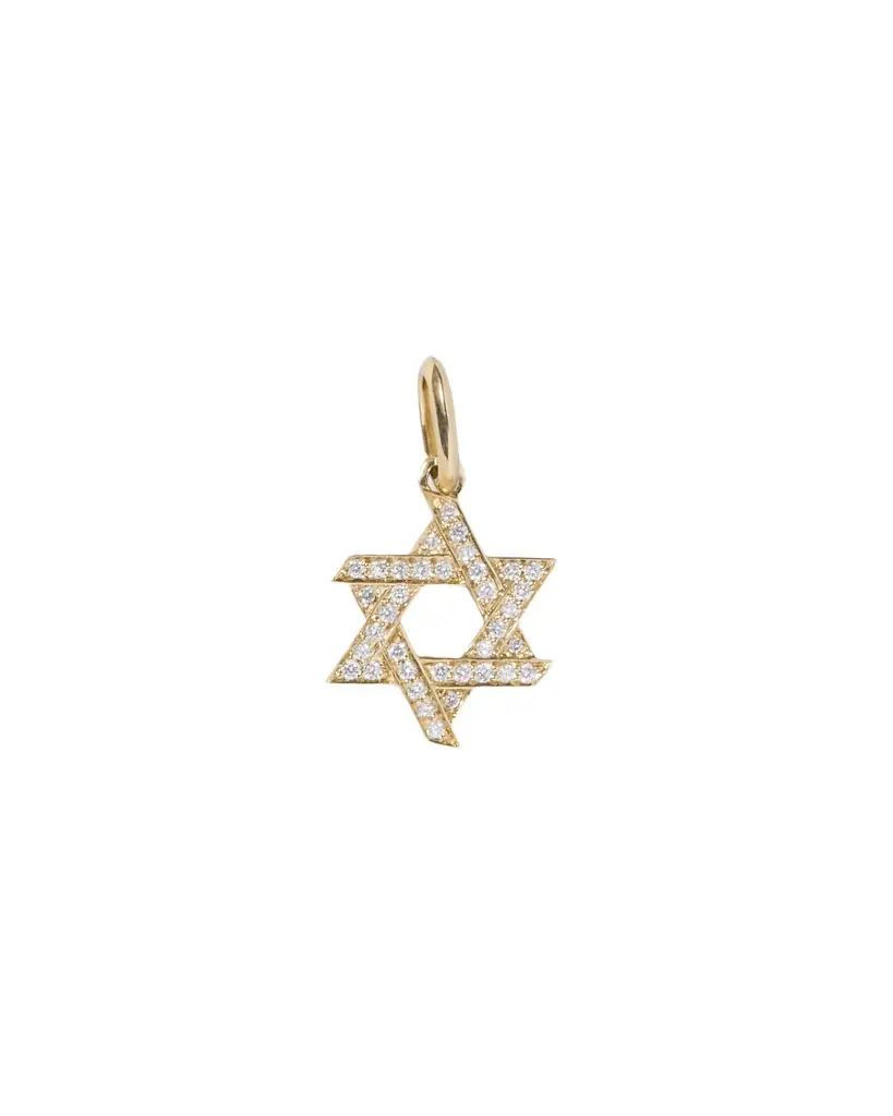 Jennifer Fisher Star of David Charm with Pavé White Diamonds