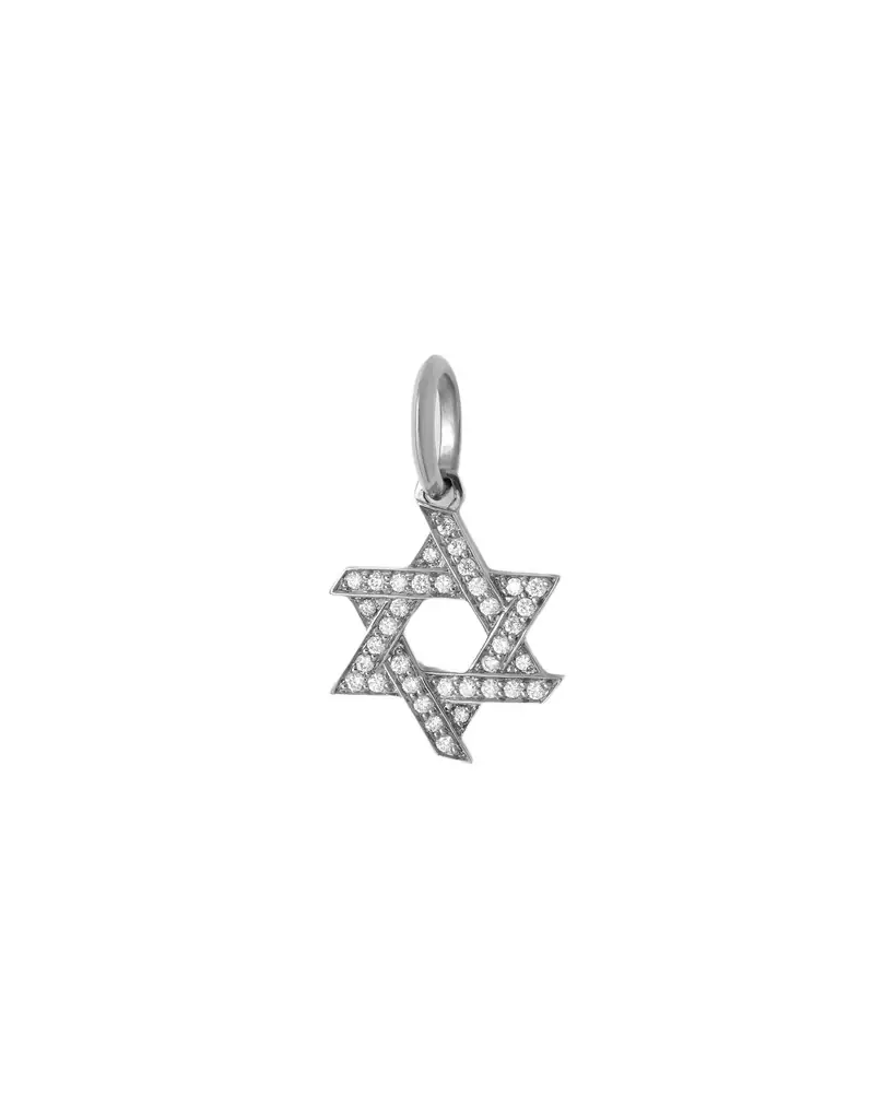 Jennifer Fisher Star of David Charm with Pavé White Diamonds