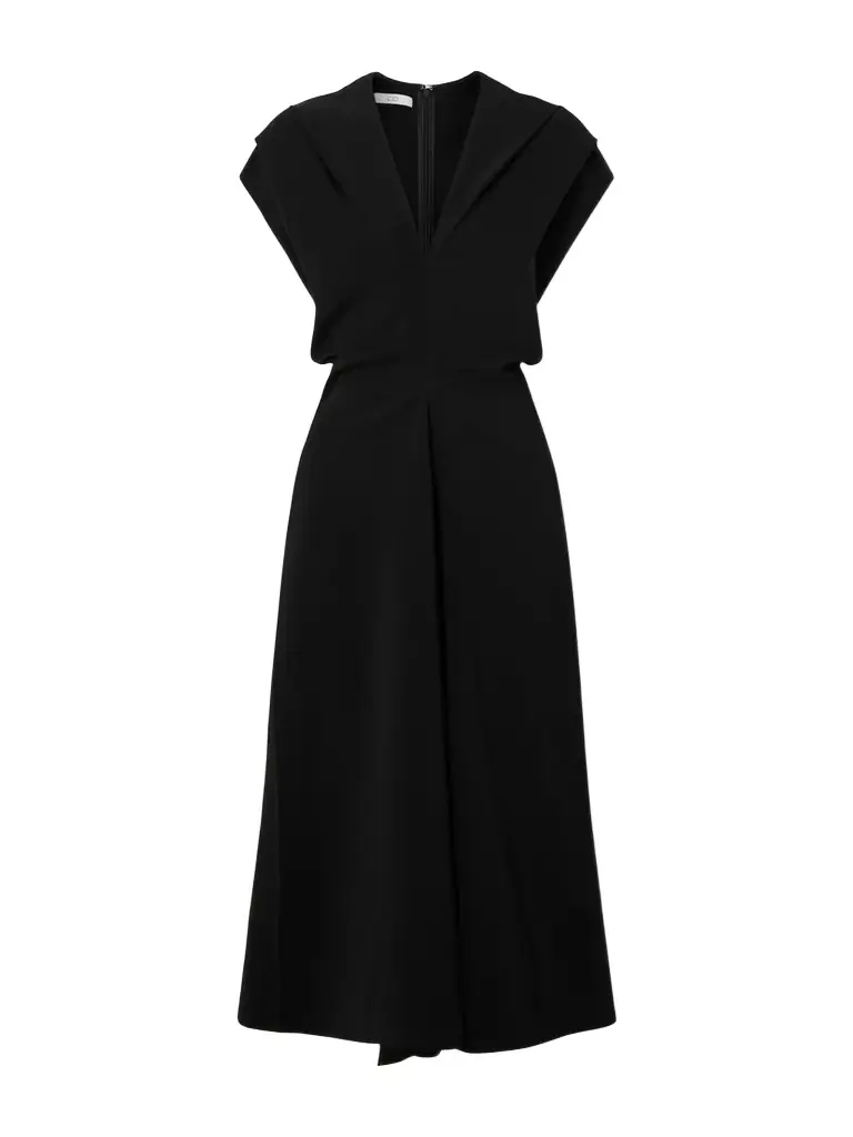 Co Banana Cut Shift Satin-jersey Midi Dress
