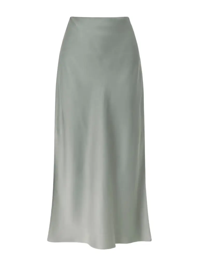 Brunello Cucinelli Satin Midi Skirt