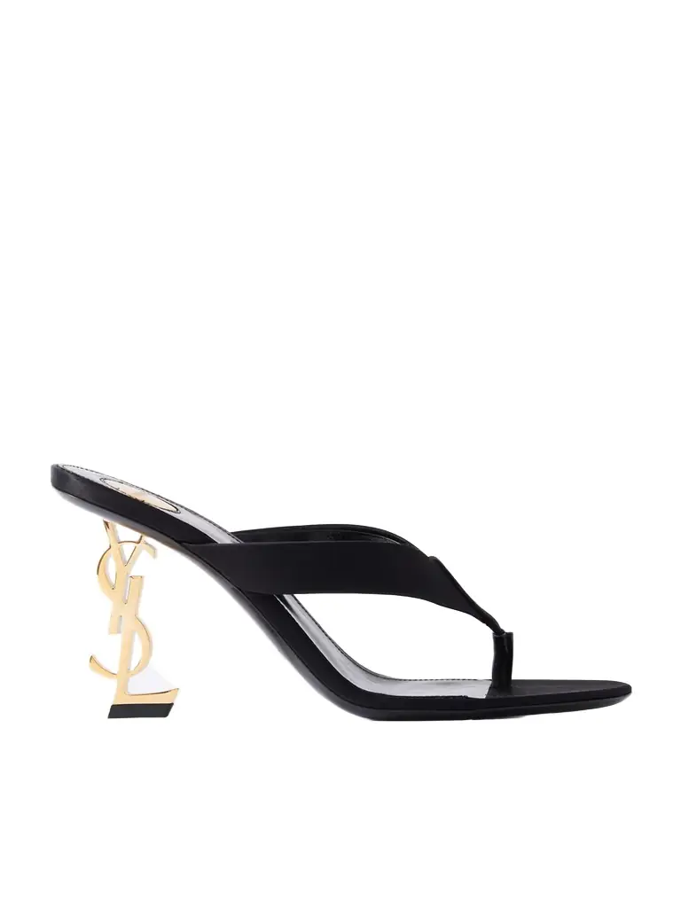 Saint Laurent Opyum Embellished Satin Sandals