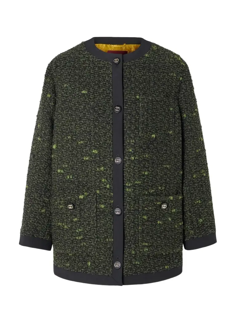 Gucci Crepe-trimmed Wool-blend Bouclé Jacket