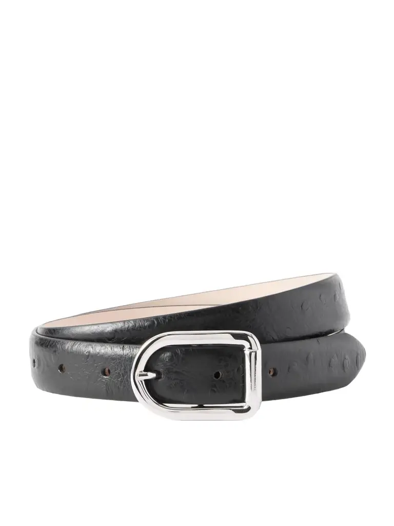 Déhanche Mija Ostrich-effect Leather Belt
