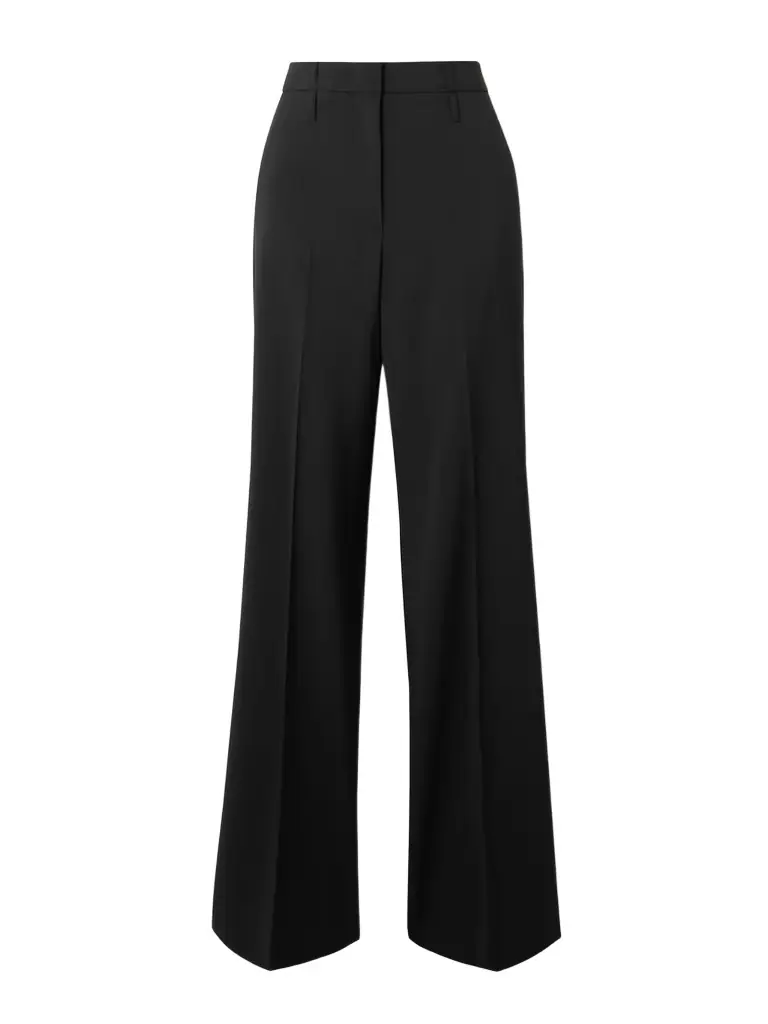 Sportmax Grain De Poudre Wool Wide-leg Pants