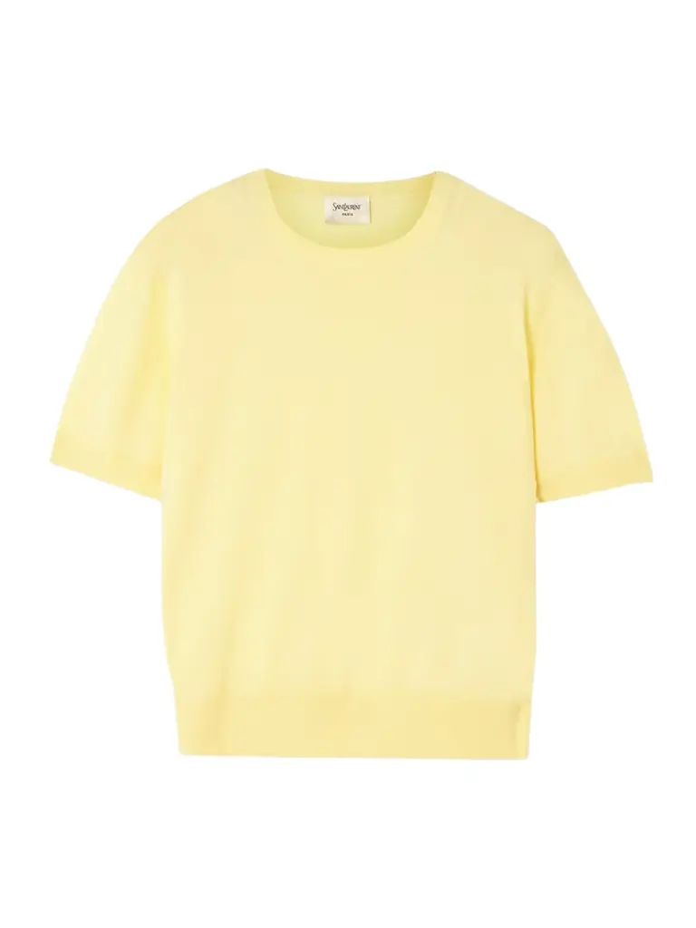 Saint Laurent Wool, Cashmere And Silk-blend Top