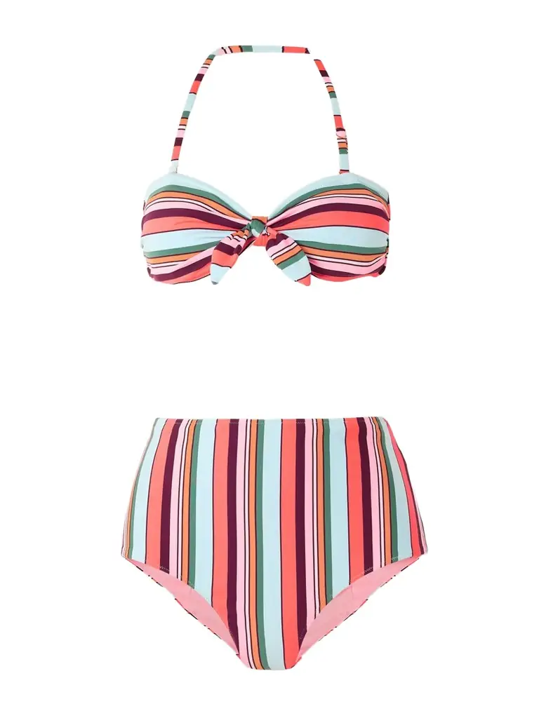 Lemlem Ava + Elsi Printed Ribbed Bikini