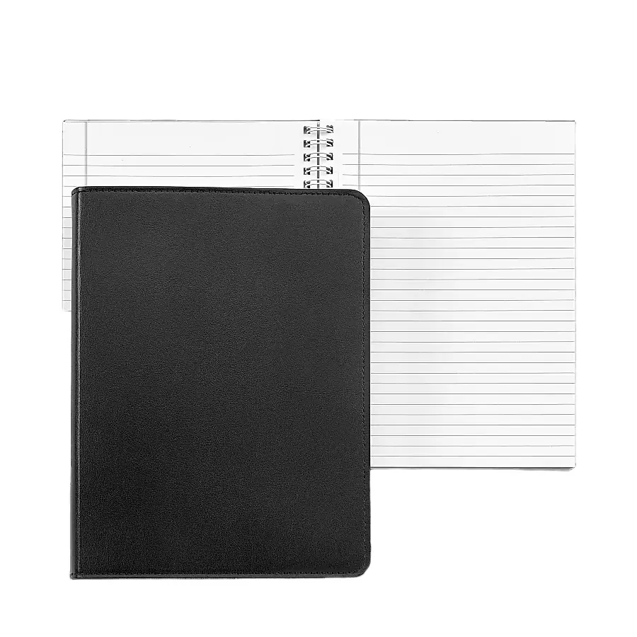 Graphic Image Workspace Refillable Leather Notebook - Black