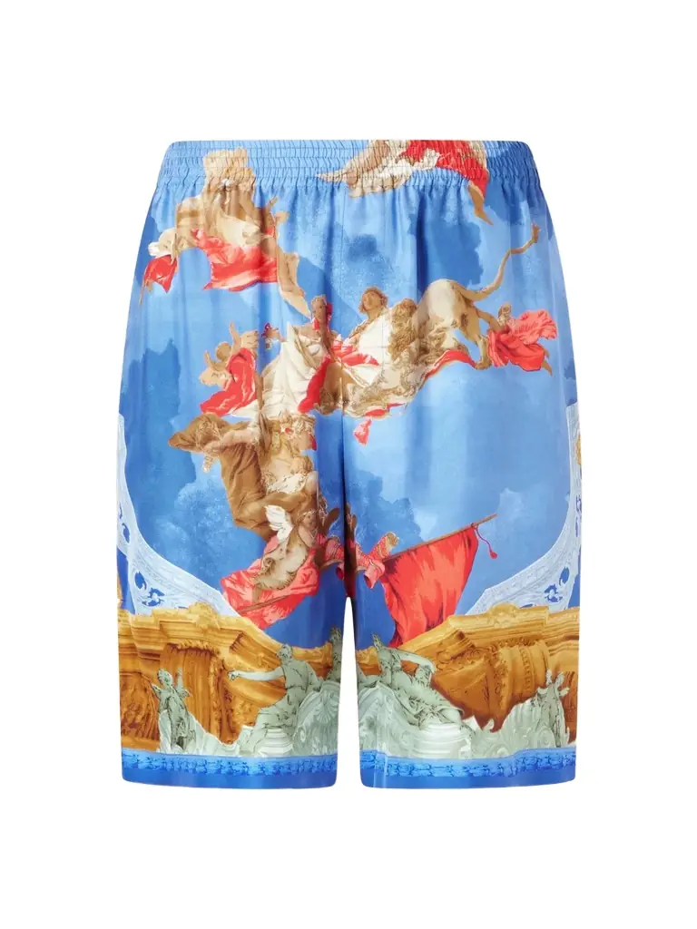 Versace Affresco Printed Silk-Twill Shorts - Men