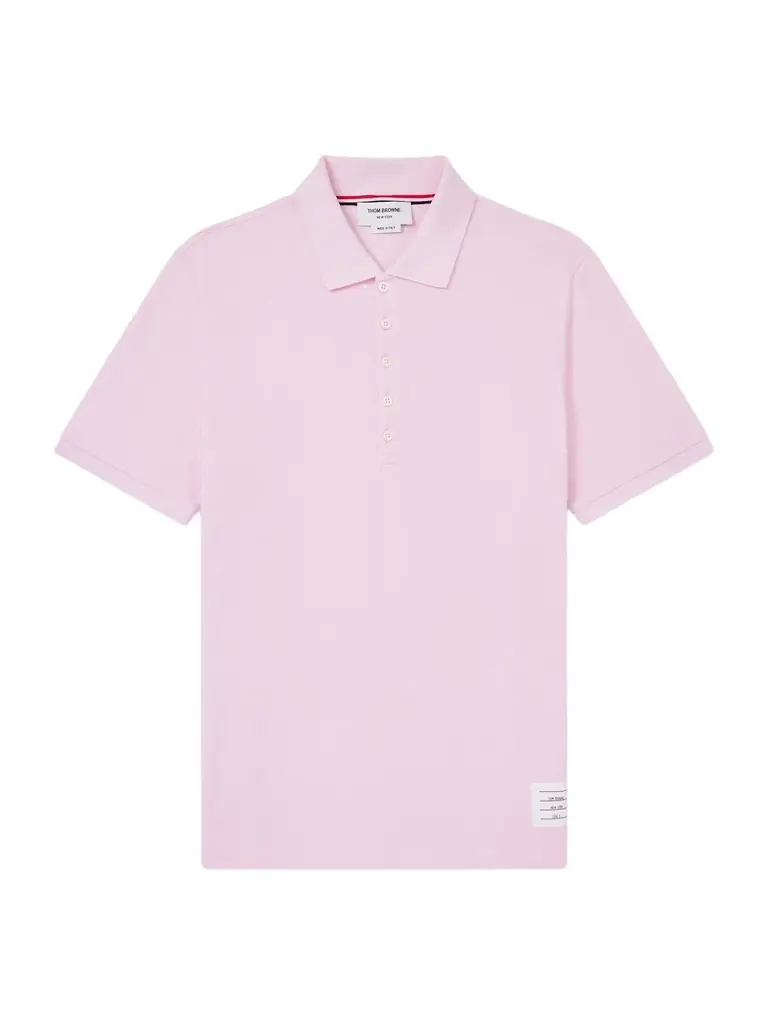 Thom Browne Logo-Appliquéd Striped Cotton-Piqué Polo Shirt - Men