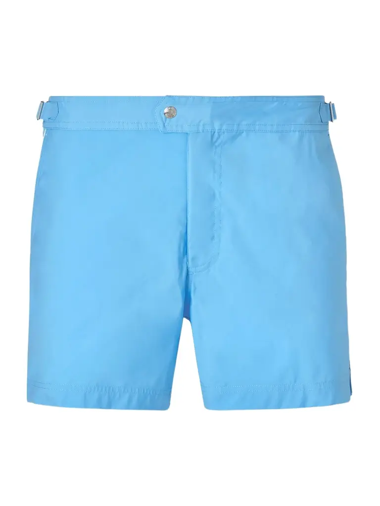 Tom Ford Straight-Leg Mid-Length Piped Swim Shorts - Men