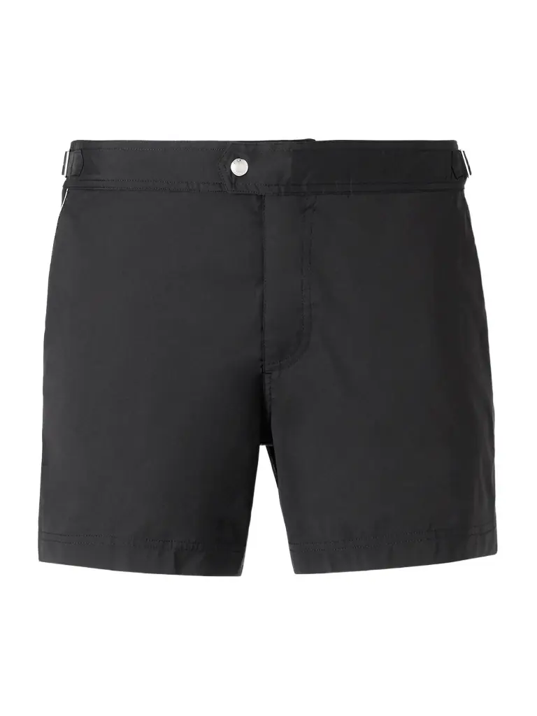Tom Ford Straight-Leg Mid-Length Piped Swim Shorts - Men