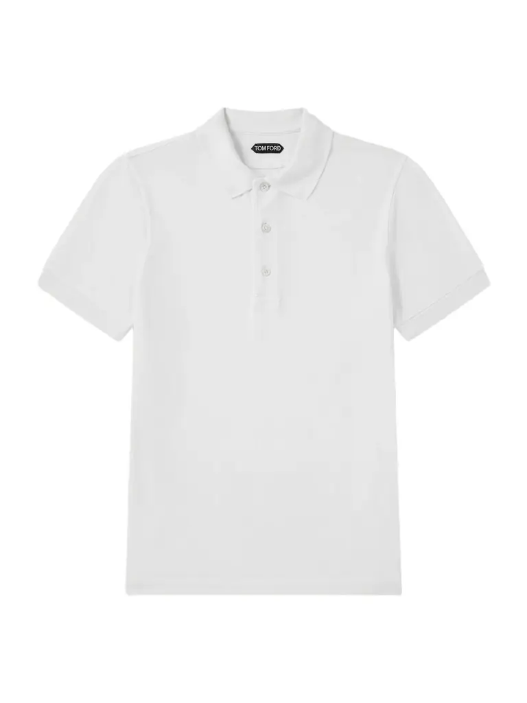 Tom Ford Slim-Fit Lyocell and Cotton-Blend Piqué Polo Shirt - Men