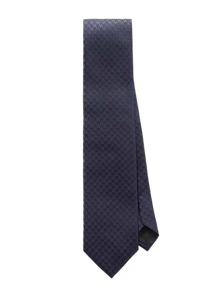 Tom Ford 8cm Houndstooth Silk-Jacquard Tie - Men