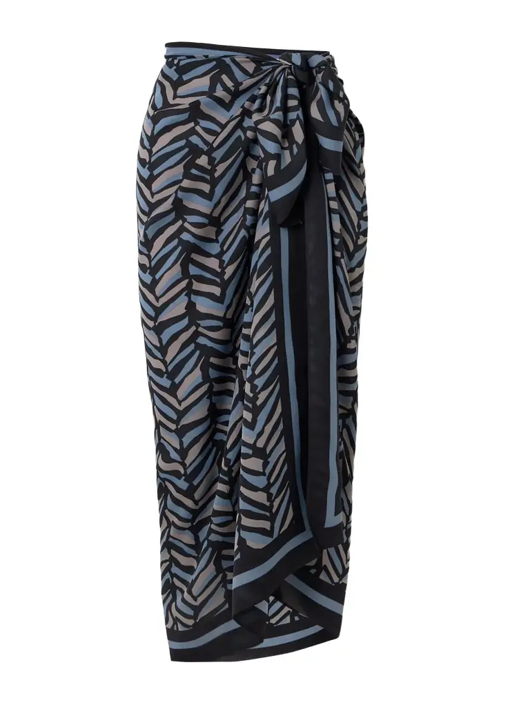Matteau Printed Silk-georgette Pareo