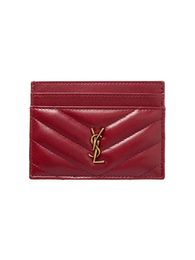 Saint Laurent Cassandre Matelassé Leather Cardholder