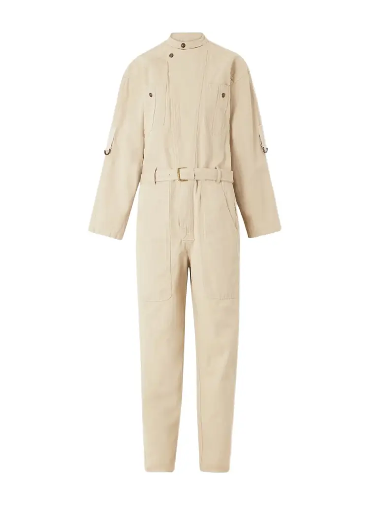Marant Étoile Nessime Belted Cotton And Linen-blend Jumpsuit