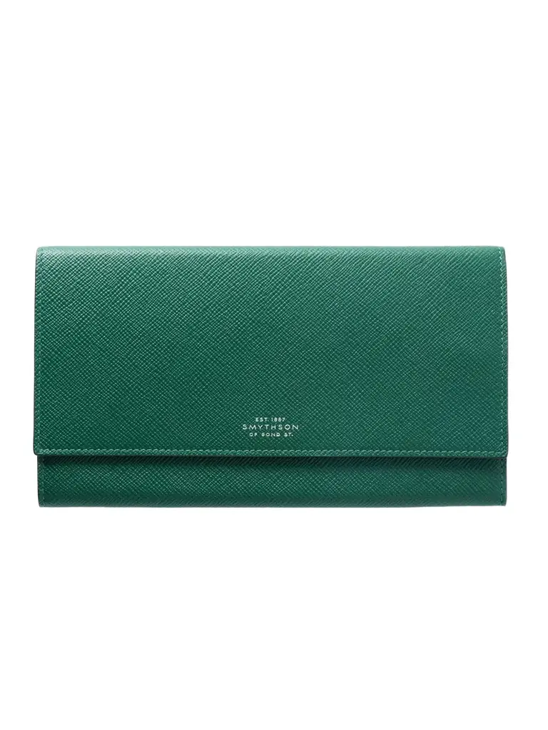 Smythson Marshall Textured-leather Travel Wallet
