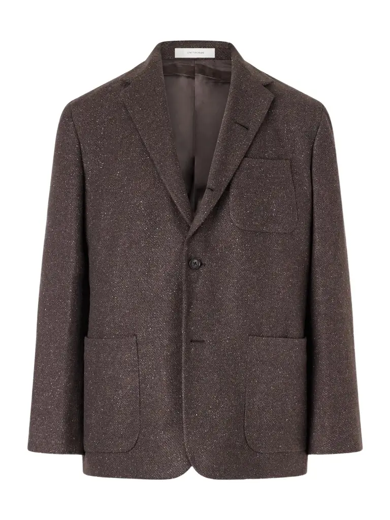 UMIT BENAN Norman Flecked Cashmere and Silk-Blend Blazer - Men