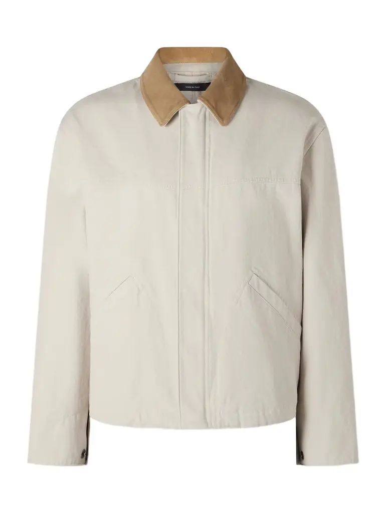 Tom Ford Suede-Trimmed Cotton-Canvas Field Jacket - Men