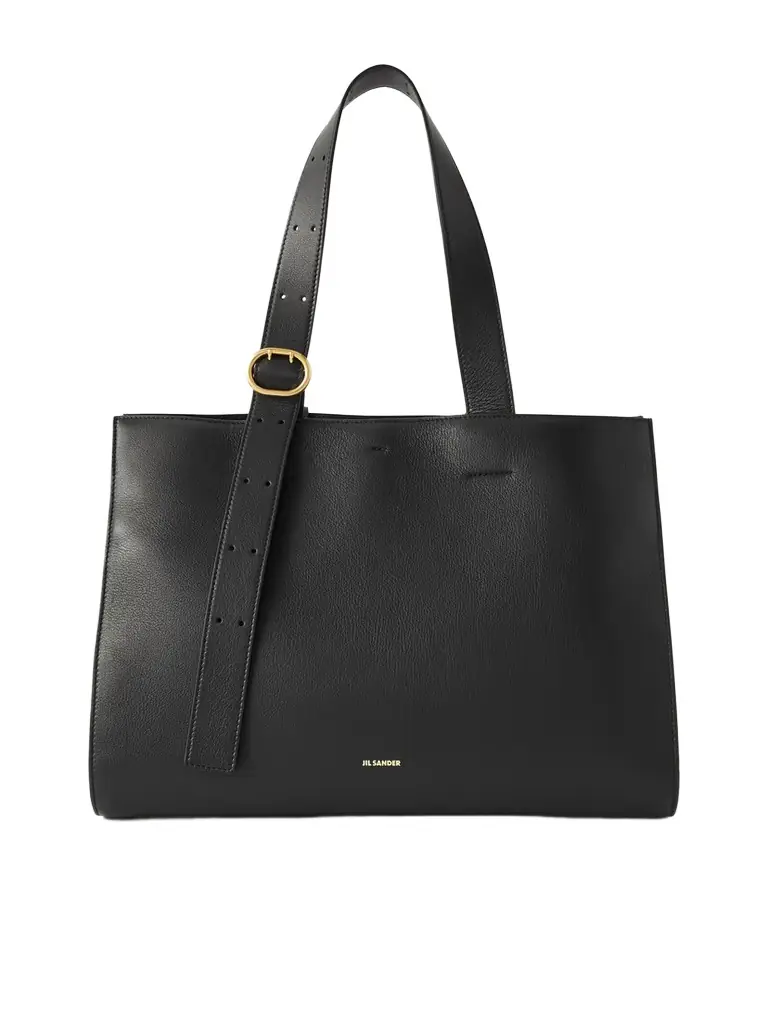 Jil Sander Cannolo Leather Shoulder Bag