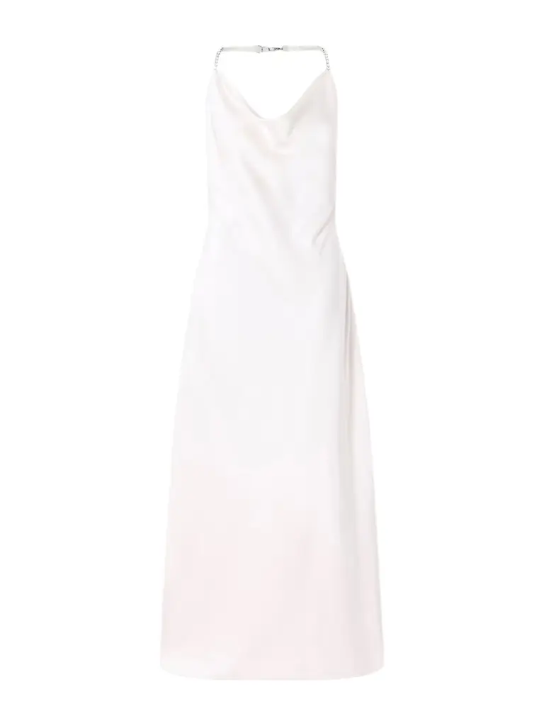 Stella McCartney Crystal-embellished Satin-crepe Halterneck Gown