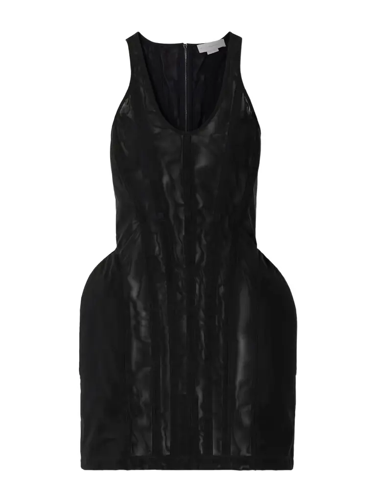 Stella McCartney Padded Mesh Mini Dress