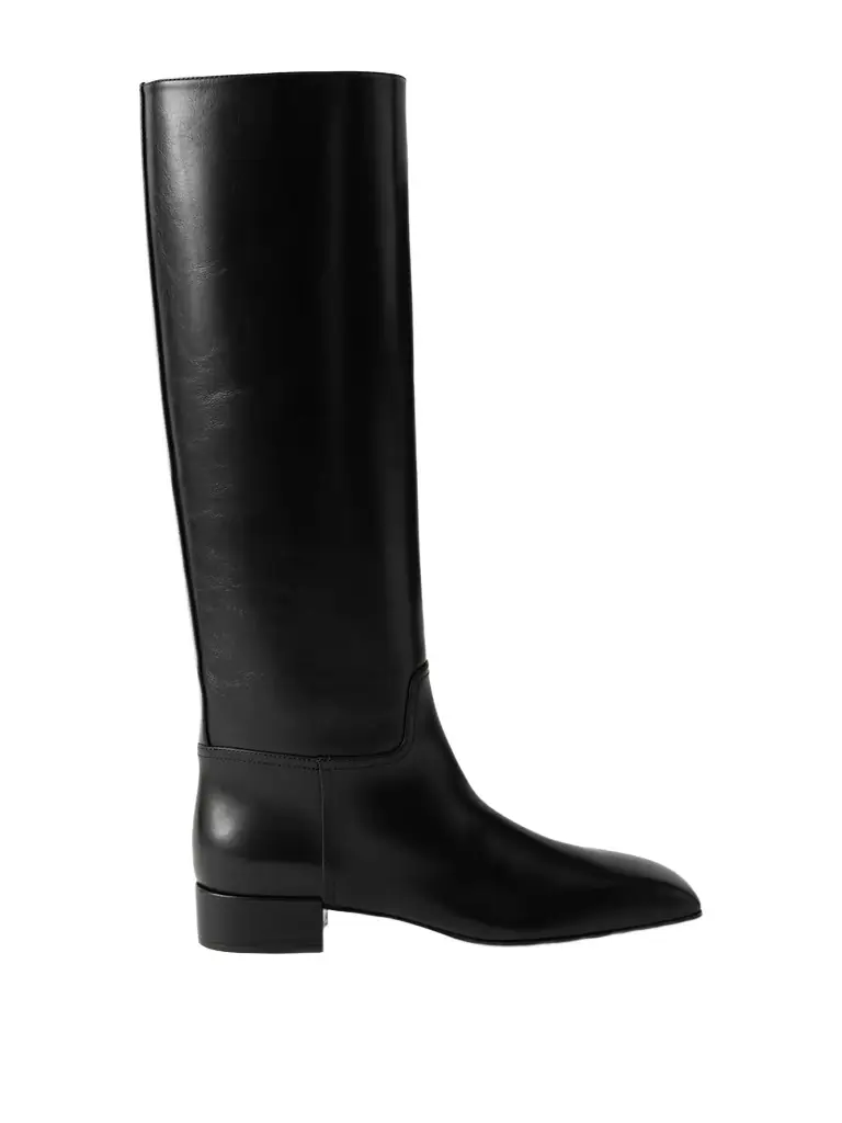 CHRISTEN Classic Square Leather Knee Boots