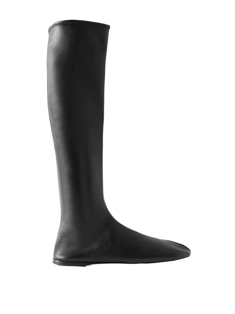 CHRISTEN Tabi Split-toe Leather Knee Boots