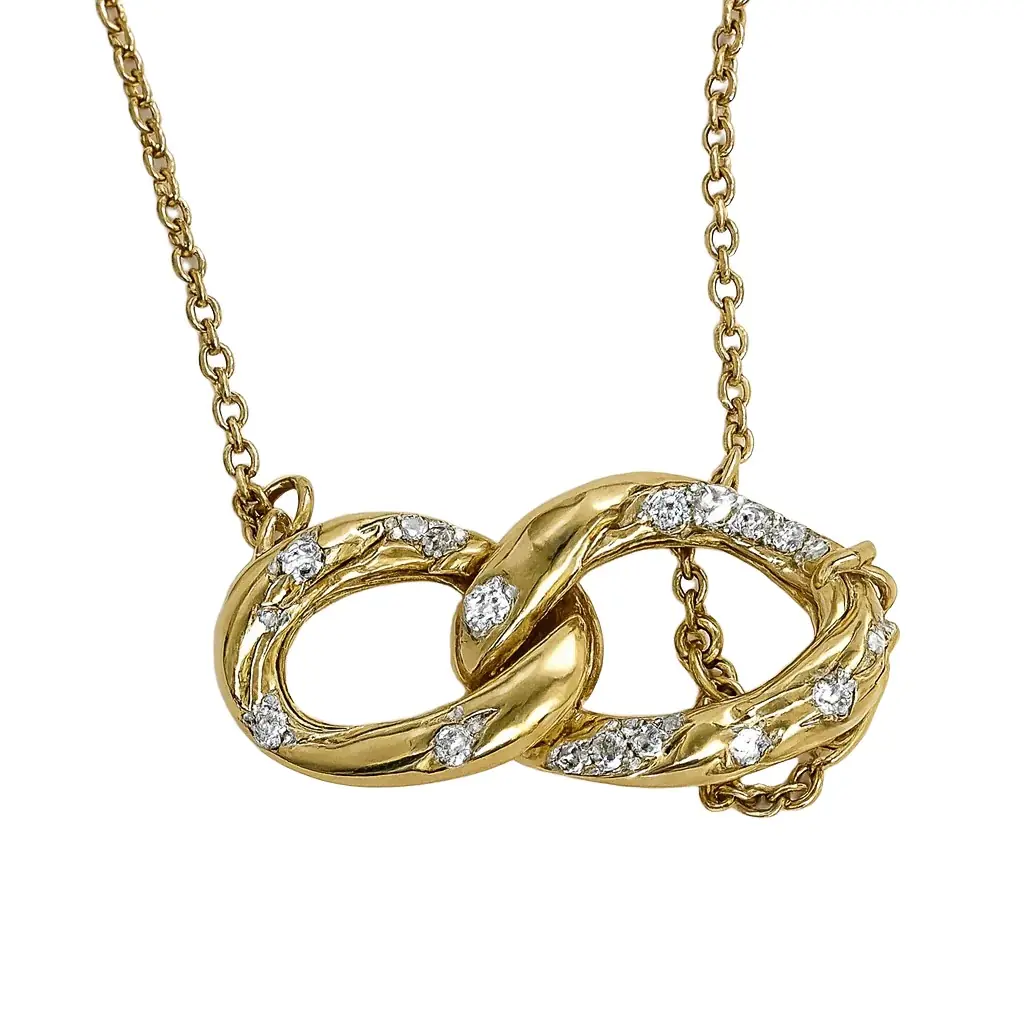 Wish Fine Jewelry 14KY Infinity Pendant Necklace