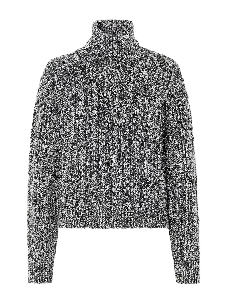 Moncler Grenoble Cable-knit Wool-blend Turtleneck Sweater