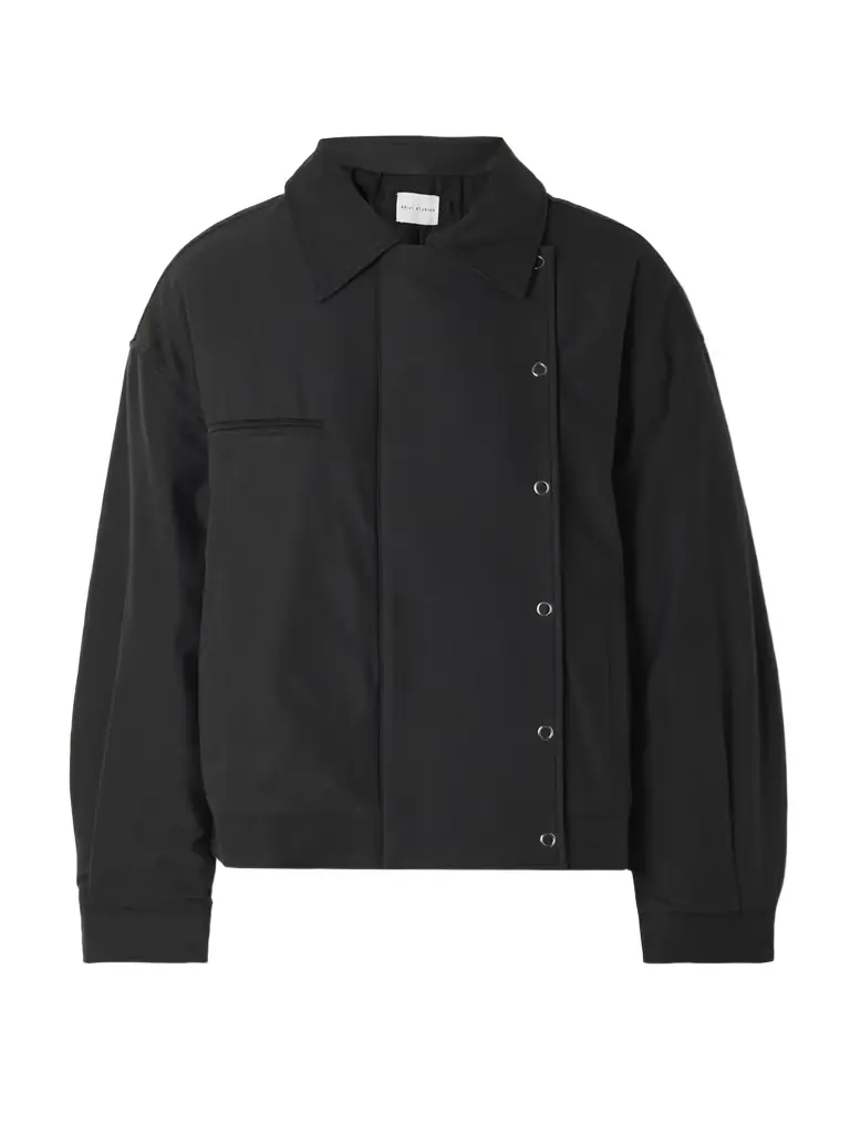 Deiji Studios Lapel Padded Tencel And Cotton-blend Jacket