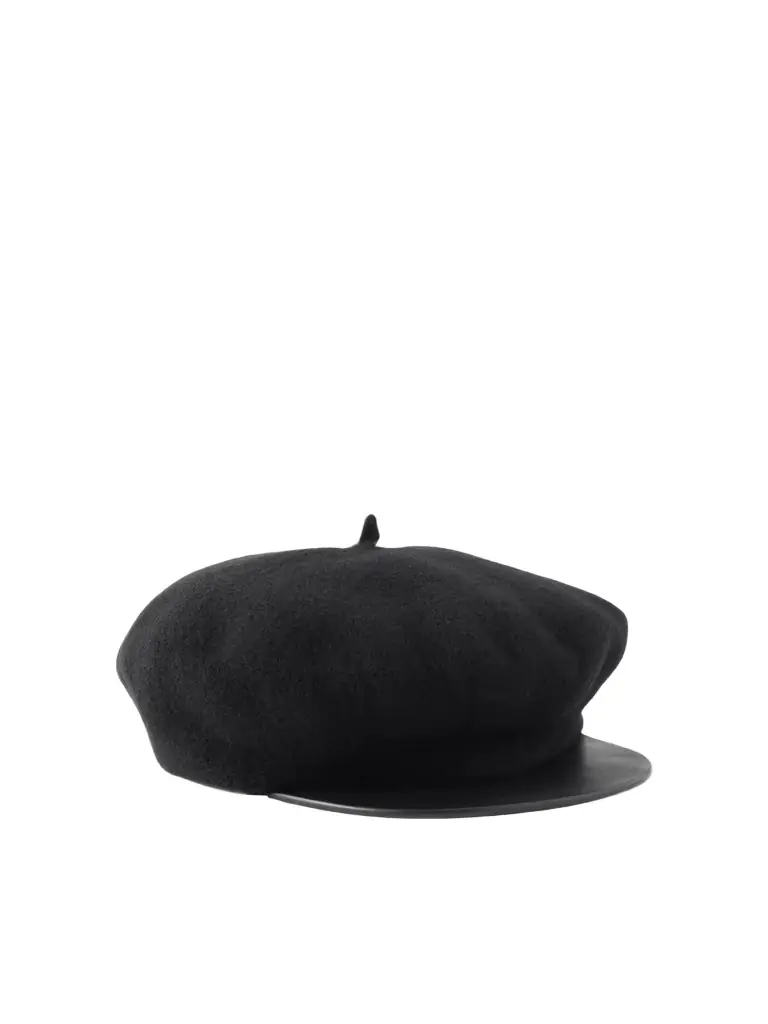 Valentino Garavani Embellished Leather-trimmed Wool Cap