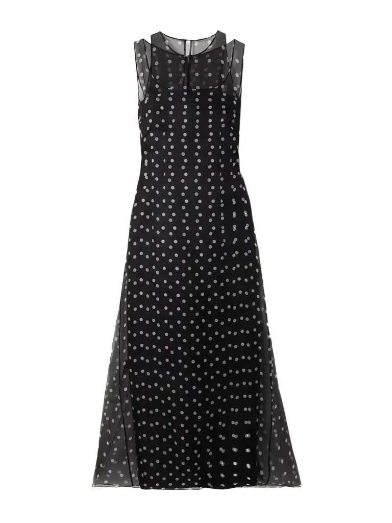 Emilia Wickstead Selina Polka-dot Silk Organza And Faille Dress