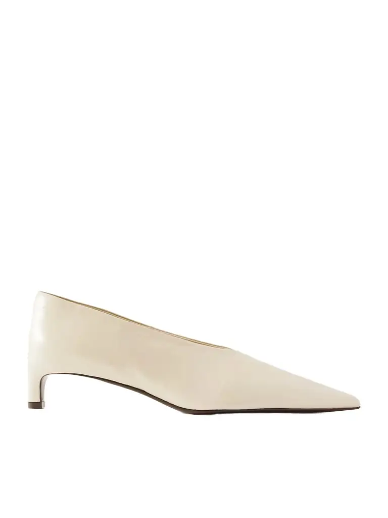 Jil Sander Crinkled Patent-leather Pumps