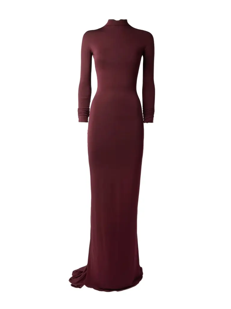 Alaïa Jersey Mock-neck Gown