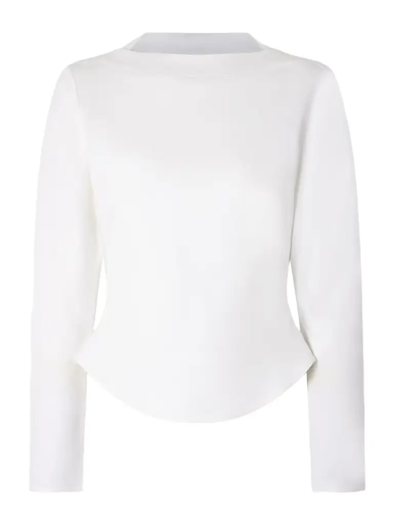 Alaïa Asymmetric Cotton-blend Jersey Top