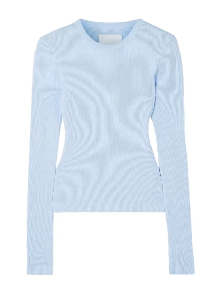 Citizens of Humanity Pilar Cropped Waffle-knit Cotton T-shirt