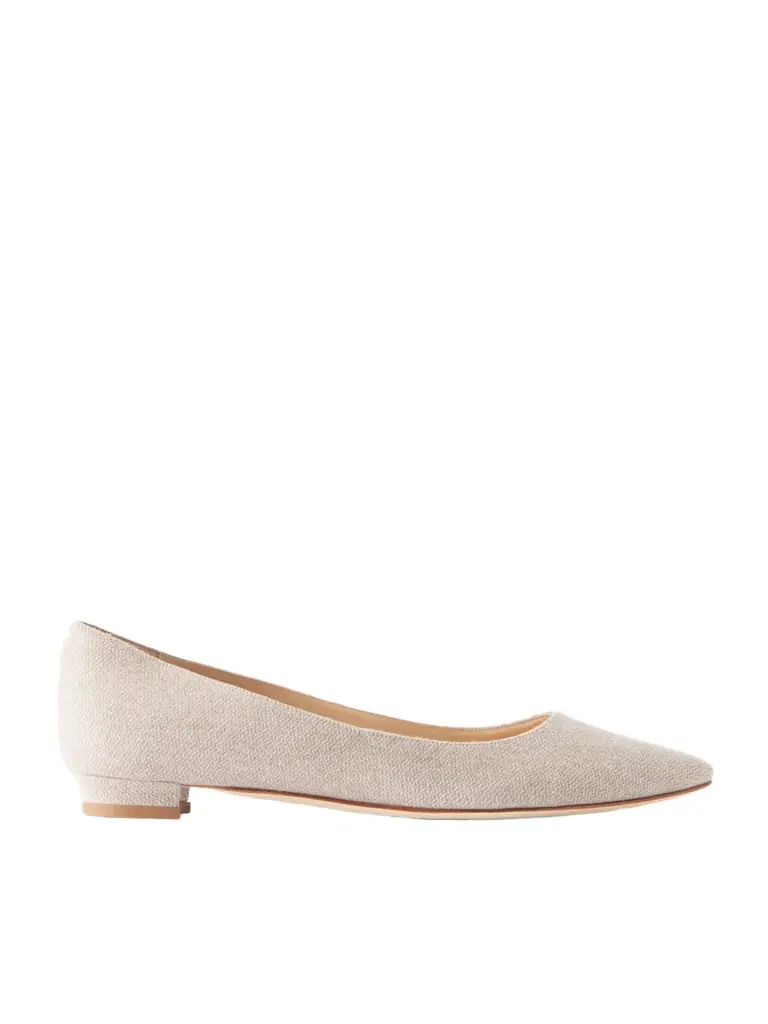 Manolo Blahnik Tweed Ballerina Flats