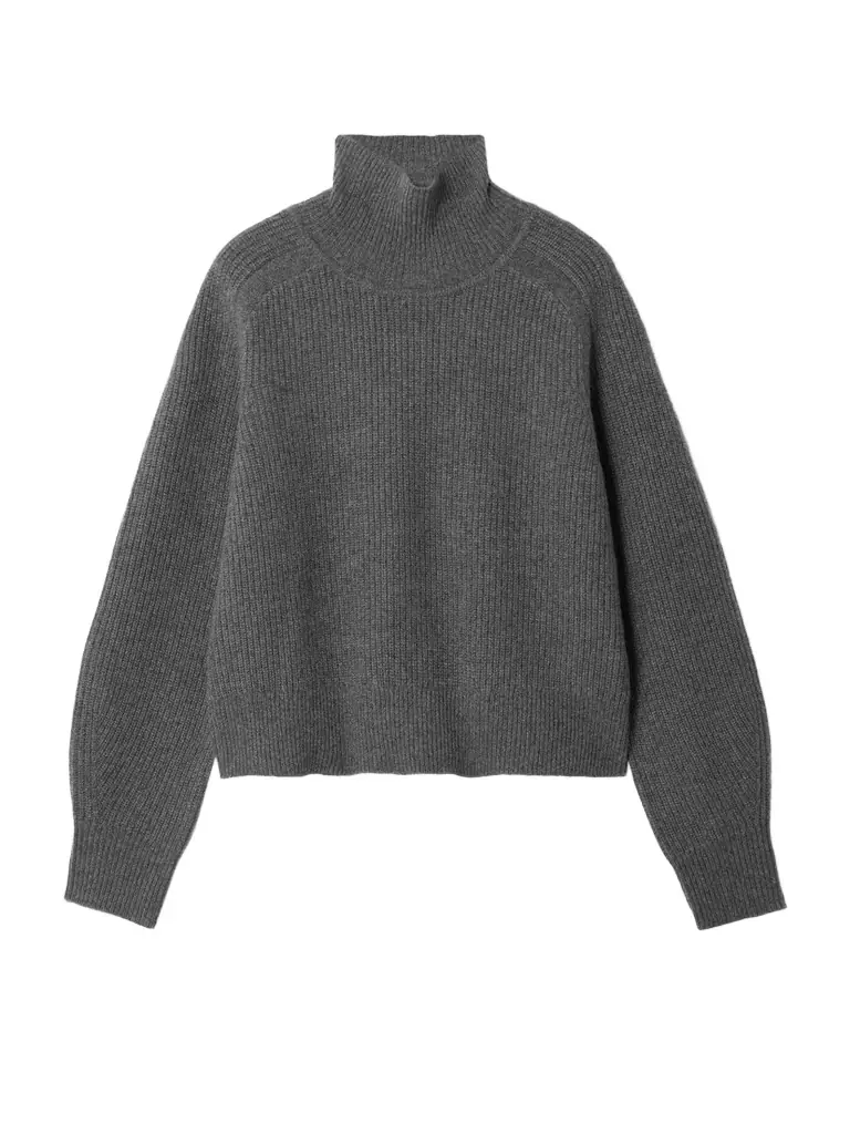 Guest In Residence Ribbed Cashmere Turtleneck Sweater